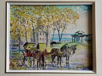 Image 3 of Mid Century Oil Quebec Scene on Board