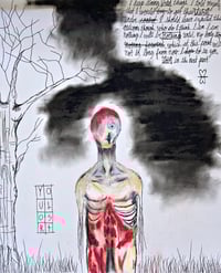 Image 1 of 14x17in. Drawing “Apologies to a Mirror”