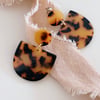 AGATHE  | Boucles d'oreilles en acétate motif écaille de tortue