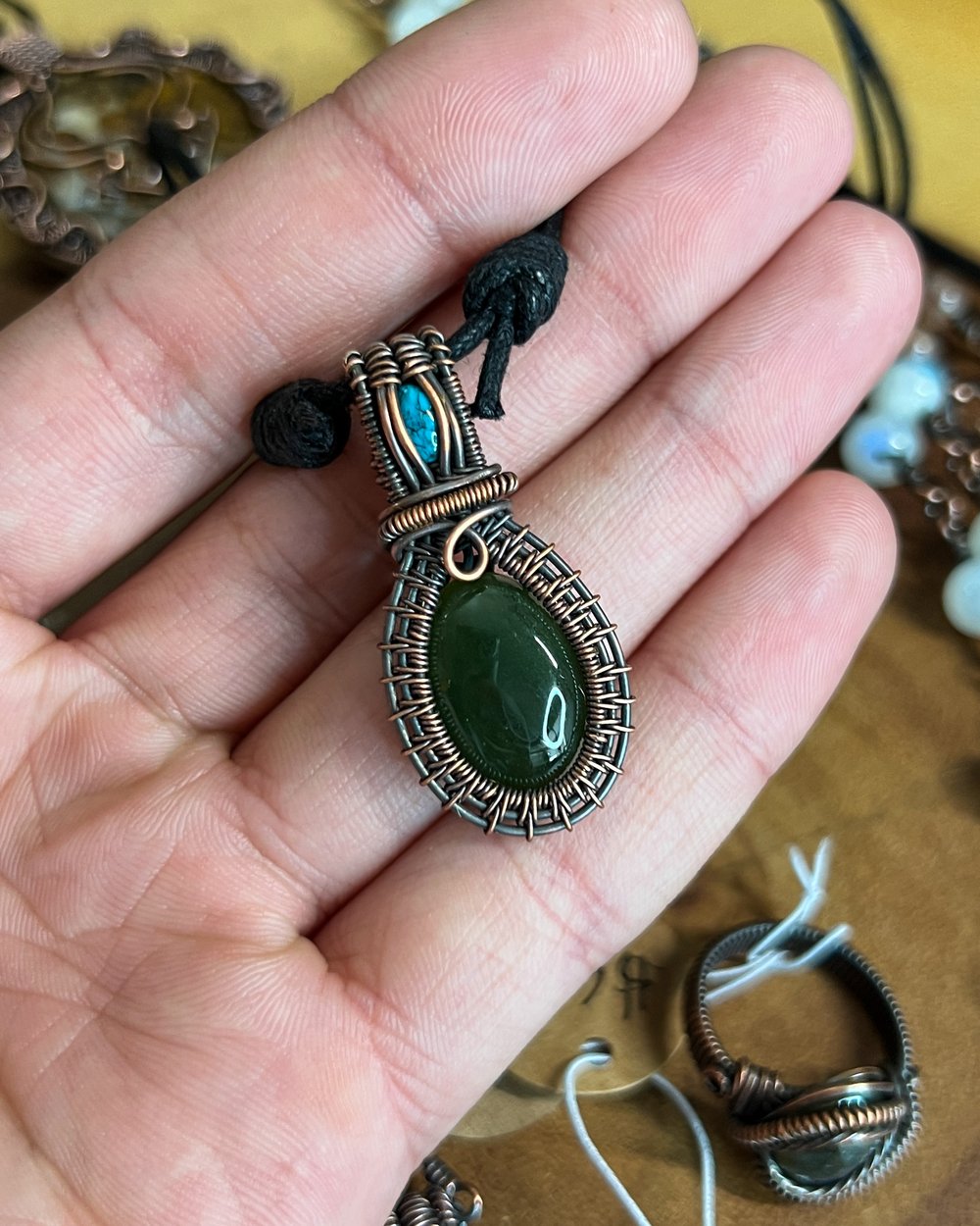 Image of Jade and Turquoise - Pendant
