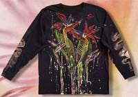 Image 1 of “PARADISE” BLEACH PAINTED AND DYED LONG SLEEV T-SHIRT XL