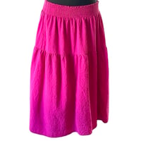 Image 5 of Pink Tiered Boho Maxi Skirt- Size M
