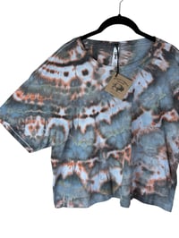Image 6 of XL Crop Tee in Ember Ice Dye 2