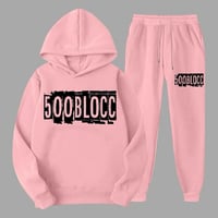 500Blocc Pink Jogger Set(S Blk)