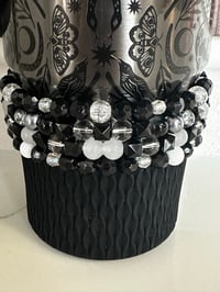 Image 3 of Deadly Damask Black Gothic Tumbler Bracelet Stack