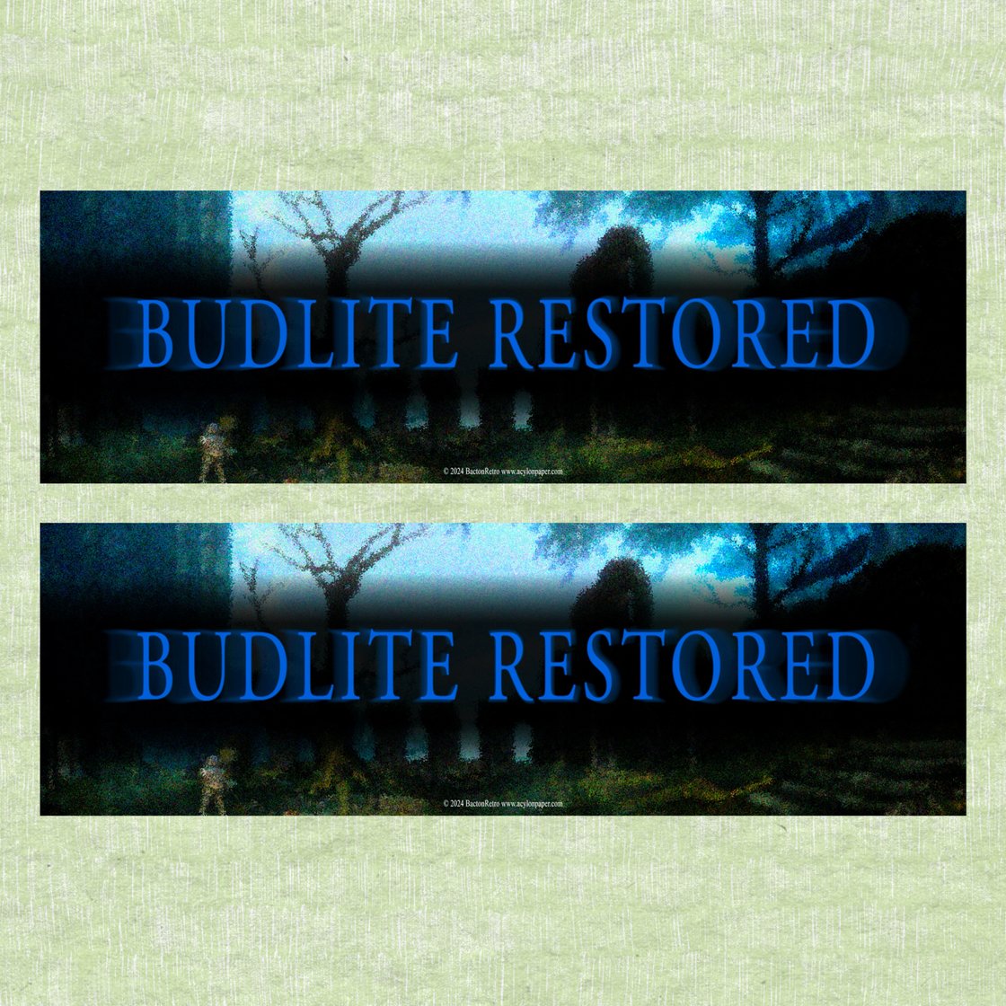 Image of Budlite Restored - Bumper Stickers