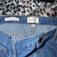Image 4 of (34) Wide leg relaxed blue jeans