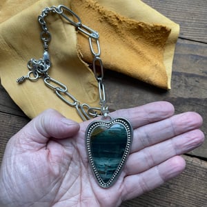 Image of Larsonite Heart Pendant & Necklace 