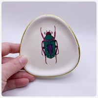 Image 2 of Blue Beetle Ceramic Trinket Dish 