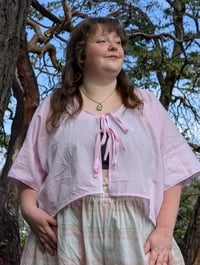Image 1 of Pink Gingham Seersucker Shirt