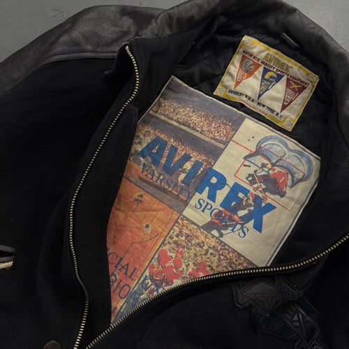 Image of 1990s Avirex varsity jacket, size XL