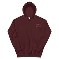 Maroon Embroidered Death Comes In 3’s Hoodie