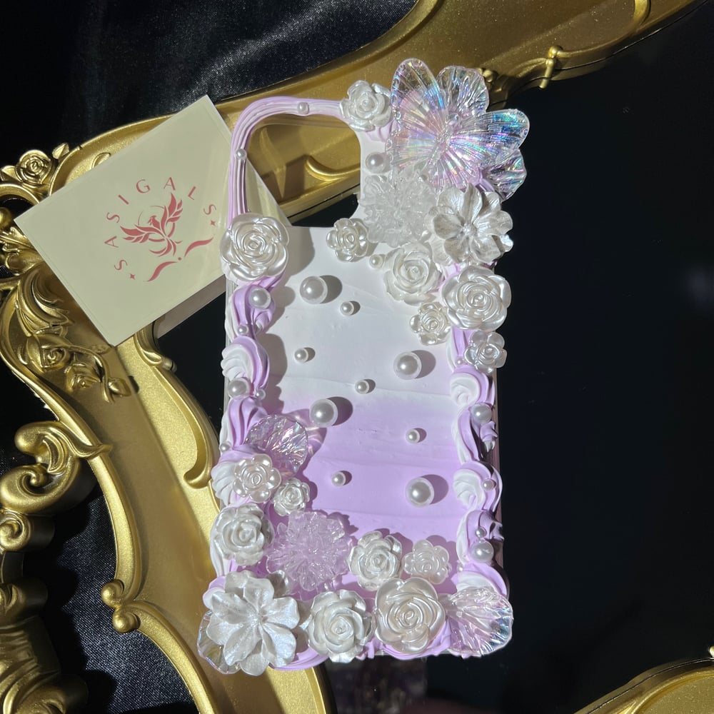 Image of Simple Purple Baroque Style Ombre Decoden Phone Case For All Brand 