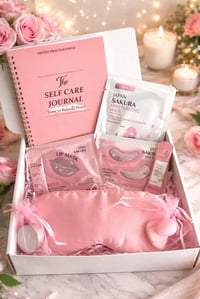 Pink journal self care hamper