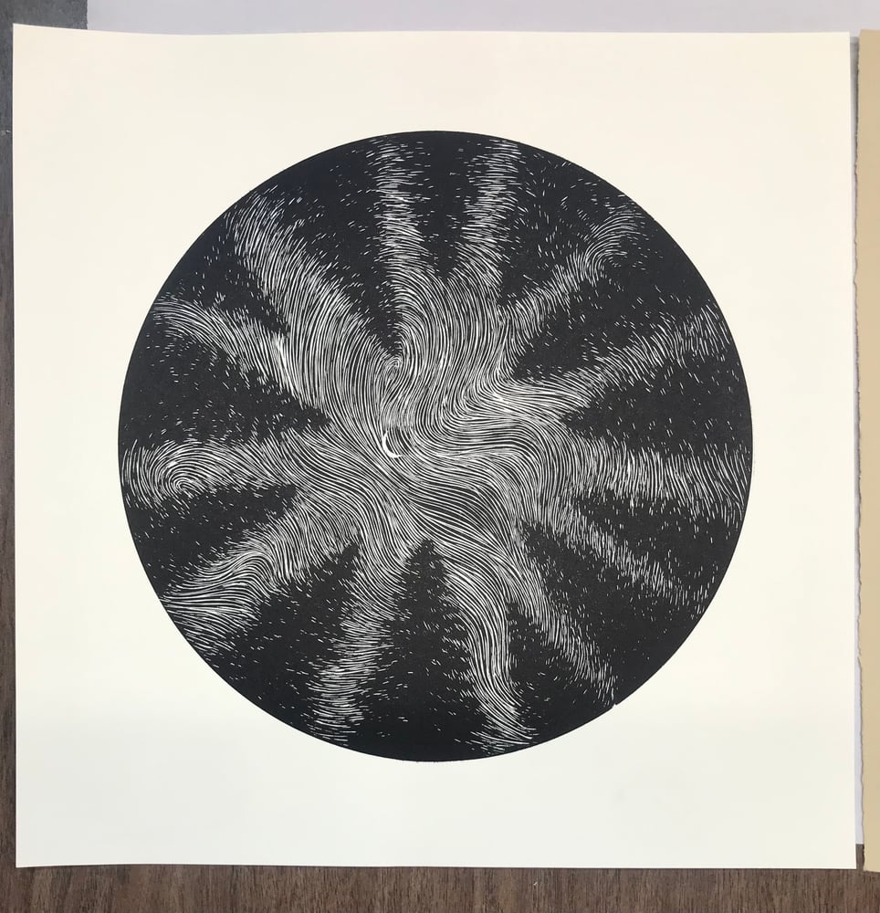 Image of Night’s Veil ~ relief print