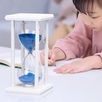 Image 2 of 30 Minutes Sand Hourglass Countdown Timing Modern Wooden Sandglass Timer Home Decor Ornaments Reloj 