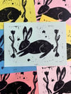 bunny block print