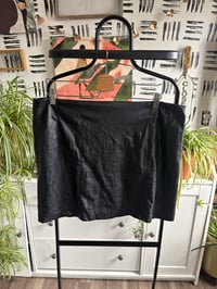 Image 1 of  Soft, faux leather mini skirt