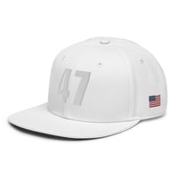 Image 6 of 47 MAGA Red on White Snapback Hat from PatriotsCo.com