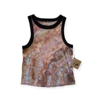Image 1 of L Ladies Fitted Knit Contrast Tank in Sedona Radial Ice Dye