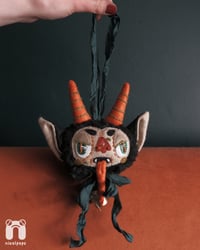 Image 3 of Krampus Textile Ornament | Handmade | Black