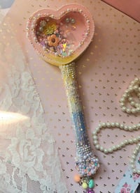 rainbow heart rattle