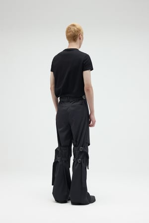 Image of EQUALNEAR - Armor Flared Pants (Grey)