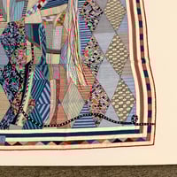 Image 8 of Hermès Cashmere Shawl  "Patchwork Horse" by Nigel Peake 140cm