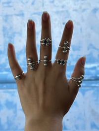 Image 1 of Ride the Sky Sterling Silver Ball Rings