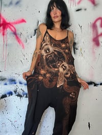 Image 4 of “SPRING HAS SPRUNG” CUSTOM BLEACH PAINTED OVERSIZED ROMPER MEDIUM