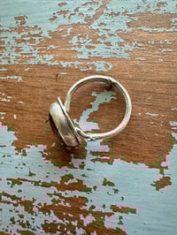 Image 7 of dark green tourmaline ring with twig band size 7.5