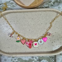 Image 3 of Lover Girl Pink Necklace | Multi-Charm