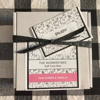 Image 9 of The Worker Bee Pink Amber & Vanilla Honeybee Butter Bar Self Care Box