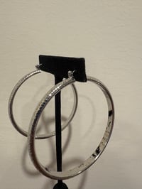 Image 2 of c silver hoop