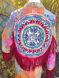 Image 5 of Fiesta fringe kaftan - sample - only one available 8-16uk