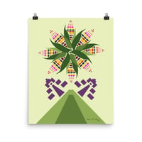 Image 2 of Sacred Corn Mandala, Mayan Temple Volcano Poster