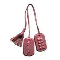 Image 3 of 5X LEATHER MOLDED DOG TAG BAG CHARMS