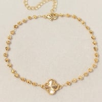 Gold Clover Anklet