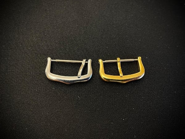 Image of Cartier 18mm/16mm Gold Plated,Silver, strap buckle,NEW