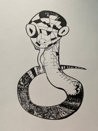8x10 snake print