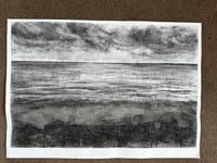 Image 4 of large abstract landscape in charcoal
