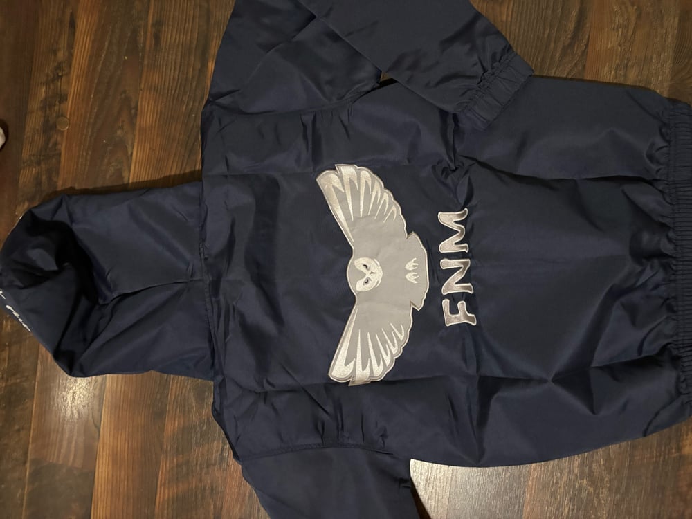 Navy Blue and grey FNM windbreaker 