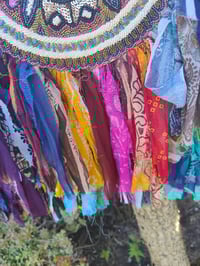 Image 3 of Frill Shopper with Bamboo Handles- stunning!! pink