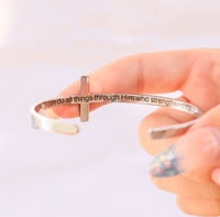 Image 2 of Philippians 4:13 Cross Bracelet | Waterproof