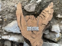 Image 1 of Sterling Silver Hand Stamped Bar Necklace