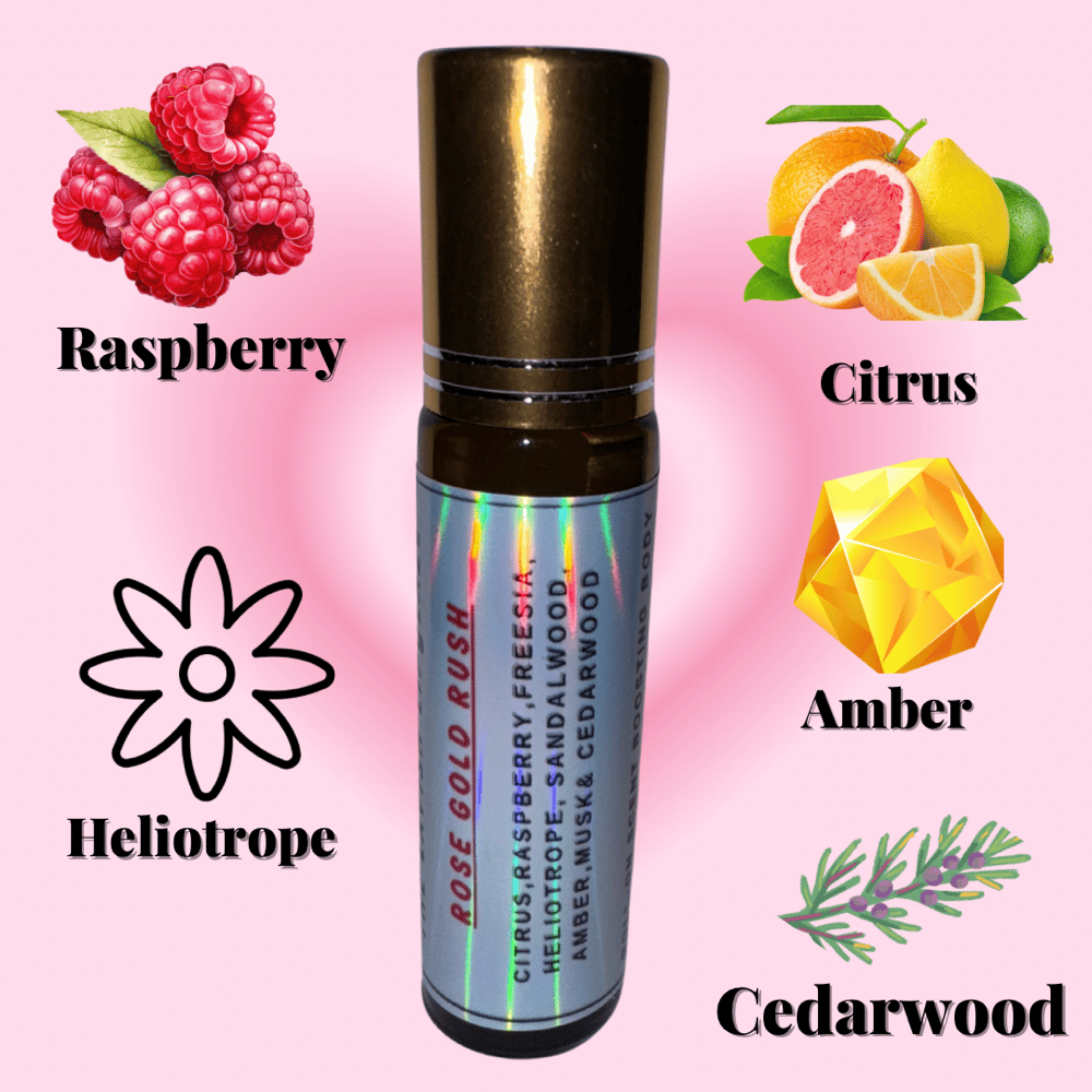 Image of Roll-On Scented Body Oil Rose Gold Rush