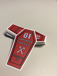 81 coffin Sticker