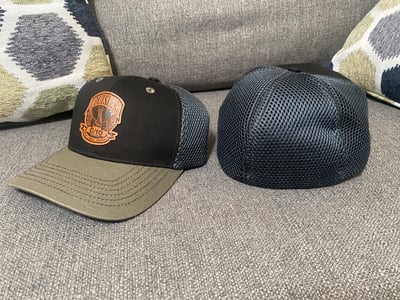 Image of Flexfit c/10 club louisiana leather patch hats