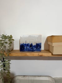 Image 3 of Tiny Silver Landscape on wooden block