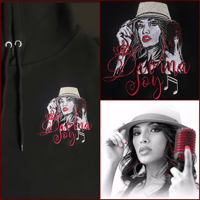 Image 1 of Davina Joy Embroidered on Black Hoodies, Zip Ups or Crew Necks 